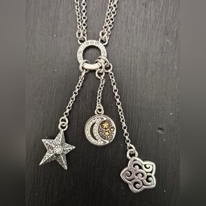 Brighton Moonlight Gaze Celestial Moon and star pendant necklace- retired